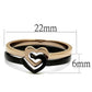 TK2650 - IP Rose Gold+ IP Black (Ion Plating) Stainless Steel Ring with No Stone-1