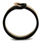 TK2650 - IP Rose Gold+ IP Black (Ion Plating) Stainless Steel Ring with No Stone-2