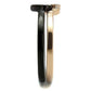 TK2650 - IP Rose Gold+ IP Black (Ion Plating) Stainless Steel Ring with No Stone-3