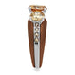 TK2656 - Two Tone IP Light Brown (IP Light coffee) Stainless Steel Ring with AAA Grade CZ  in Champagne-3