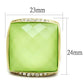TK2661 - IP Gold(Ion Plating) Stainless Steel Ring with Synthetic Synthetic Stone in Apple Green color-1