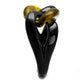 TK2682 - IP Black(Ion Plating) Stainless Steel Ring with Synthetic Synthetic Stone in Topaz-3