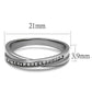 TK2684 - High polished (no plating) Stainless Steel Ring with Top Grade Crystal  in Clear-1
