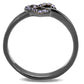TK2685 - IP Light Black  (IP Gun) Stainless Steel Ring with Top Grade Crystal  in Light Amethyst-2