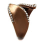 TK2691 - IP Coffee light Stainless Steel Ring with Top Grade Crystal  in Clear-3
