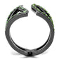 TK2694 - IP Light Black  (IP Gun) Stainless Steel Ring with Top Grade Crystal  in Multi Color-2