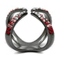 TK2696 - IP Light Black  (IP Gun) Stainless Steel Ring with Top Grade Crystal  in Multi Color-3