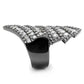 TK2699 - IP Light Black  (IP Gun) Stainless Steel Ring with AAA Grade CZ  in Clear-3