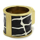 TK2701 - IP Gold(Ion Plating) Stainless Steel Ring with Top Grade Crystal  in Citrine Yellow-4