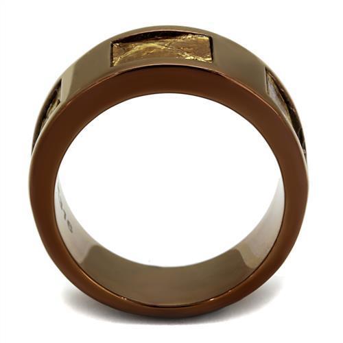 TK2702 - IP Coffee light Stainless Steel Ring with No Stone-2