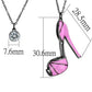 TK2703 - IP Light Black  (IP Gun) Stainless Steel Chain Pendant with Top Grade Crystal  in Clear-1