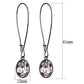 TK2719 - IP Light Black  (IP Gun) Stainless Steel Earrings with Top Grade Crystal  in Light Peach-1