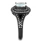 TK2731 - IP Light Black  (IP Gun) Stainless Steel Ring with AAA Grade CZ  in Clear-3