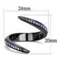 TK2732 - IP Light Black  (IP Gun) Stainless Steel Ring with Top Grade Crystal  in Tanzanite-1