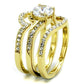 TK2742 - IP Gold(Ion Plating) Stainless Steel Ring with AAA Grade CZ  in Clear-3