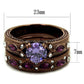 TK2746 - IP Coffee light Stainless Steel Ring with AAA Grade CZ  in Amethyst-1