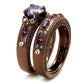 TK2746 - IP Coffee light Stainless Steel Ring with AAA Grade CZ  in Amethyst-3