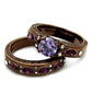 TK2746 - IP Coffee light Stainless Steel Ring with AAA Grade CZ  in Amethyst-4