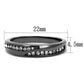 TK2751 - IP Light Black  (IP Gun) Stainless Steel Ring with Top Grade Crystal  in Clear-1
