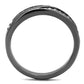 TK2751 - IP Light Black  (IP Gun) Stainless Steel Ring with Top Grade Crystal  in Clear-2