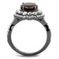 TK2761 - IP Light Black  (IP Gun) Stainless Steel Ring with Synthetic Synthetic Glass in Siam-2