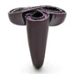 TK2763 - IP Dark Brown (IP coffee) Stainless Steel Ring with Top Grade Crystal  in Fuchsia-3