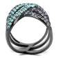TK2766 - IP Light Black  (IP Gun) Stainless Steel Ring with Top Grade Crystal  in Multi Color-2