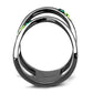TK2768 - IP Light Black  (IP Gun) Stainless Steel Ring with Top Grade Crystal  in Multi Color-2