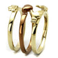 TK2801 - IP Gold & IP Light Brown (IP Light coffee) Stainless Steel Ring with No Stone-3