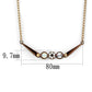 TK2823 - IP Rose Gold & IP light Coffee Stainless Steel Necklace with Top Grade Crystal  in Multi Color-1