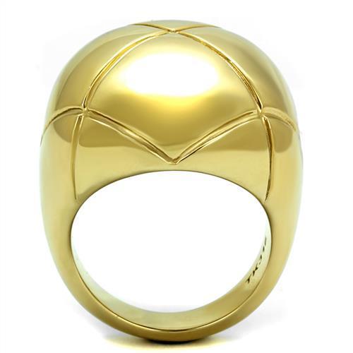 TK2831 - IP Gold(Ion Plating) Stainless Steel Ring with No Stone-2