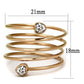 TK2836 - IP Rose Gold(Ion Plating) Stainless Steel Ring with AAA Grade CZ  in Clear-1