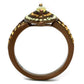 TK2838 - IP Coffee light Stainless Steel Ring with AAA Grade CZ  in Citrine Yellow-2
