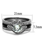 TK2843 - High polished (no plating) Stainless Steel Ring with Top Grade Crystal  in Clear-1