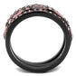TK2844 - IP Light Black  (IP Gun) Stainless Steel Ring with Top Grade Crystal  in Multi Color-2