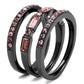 TK2844 - IP Light Black  (IP Gun) Stainless Steel Ring with Top Grade Crystal  in Multi Color-3