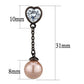 TK2850 - IP Dark Brown (IP coffee) Stainless Steel Earrings with Synthetic Pearl in Light Rose-1