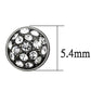 TK2854 - IP Light Black  (IP Gun) Stainless Steel Earrings with Top Grade Crystal  in Clear-1