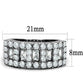 TK2866 - High polished (no plating) Stainless Steel Ring with AAA Grade CZ  in Clear-1
