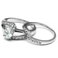 TK2879 - High polished (no plating) Stainless Steel Ring with AAA Grade CZ  in Clear-3
