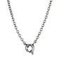 TK2885 - High polished (no plating) Stainless Steel Necklace with AAA Grade CZ  in Clear-2