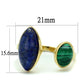 TK2906 - IP Gold(Ion Plating) Stainless Steel Ring with Precious Stone Lapis in Montana-1