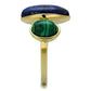 TK2906 - IP Gold(Ion Plating) Stainless Steel Ring with Precious Stone Lapis in Montana-3