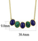 TK2911 - IP Gold(Ion Plating) Stainless Steel Necklace with Precious Stone Lapis in Montana-1