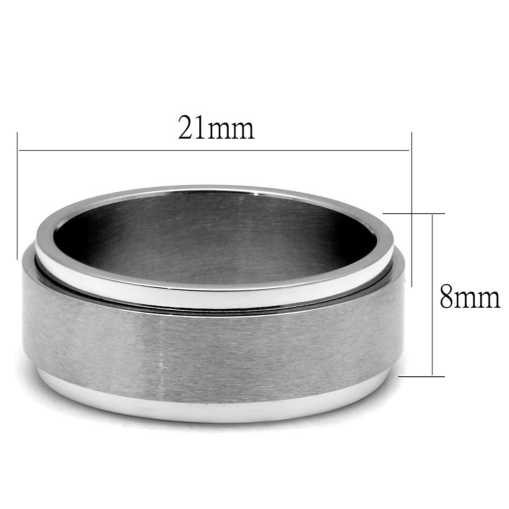 TK2919 - High polished (no plating) Stainless Steel Ring with No Stone-1