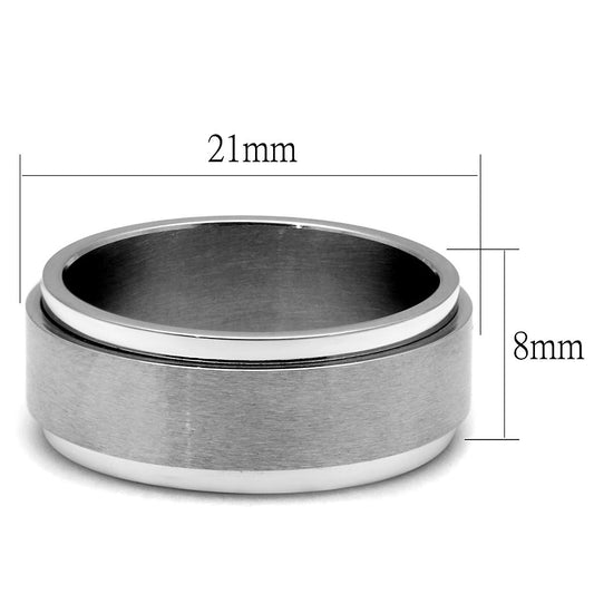 TK2919 - High polished (no plating) Stainless Steel Ring with No Stone-1