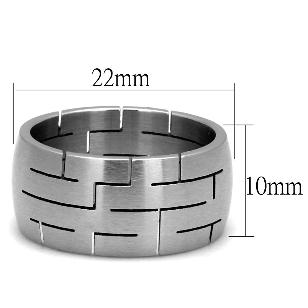 TK2920 - High polished (no plating) Stainless Steel Ring with No Stone-1