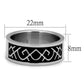 TK2921 - High polished (no plating) Stainless Steel Ring with Epoxy  in Jet-1