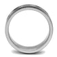TK2924 - High polished (no plating) Stainless Steel Ring with Epoxy  in Jet-2