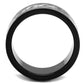 TK2928 - Two-Tone IP Black (Ion Plating) Stainless Steel Ring with No Stone-2